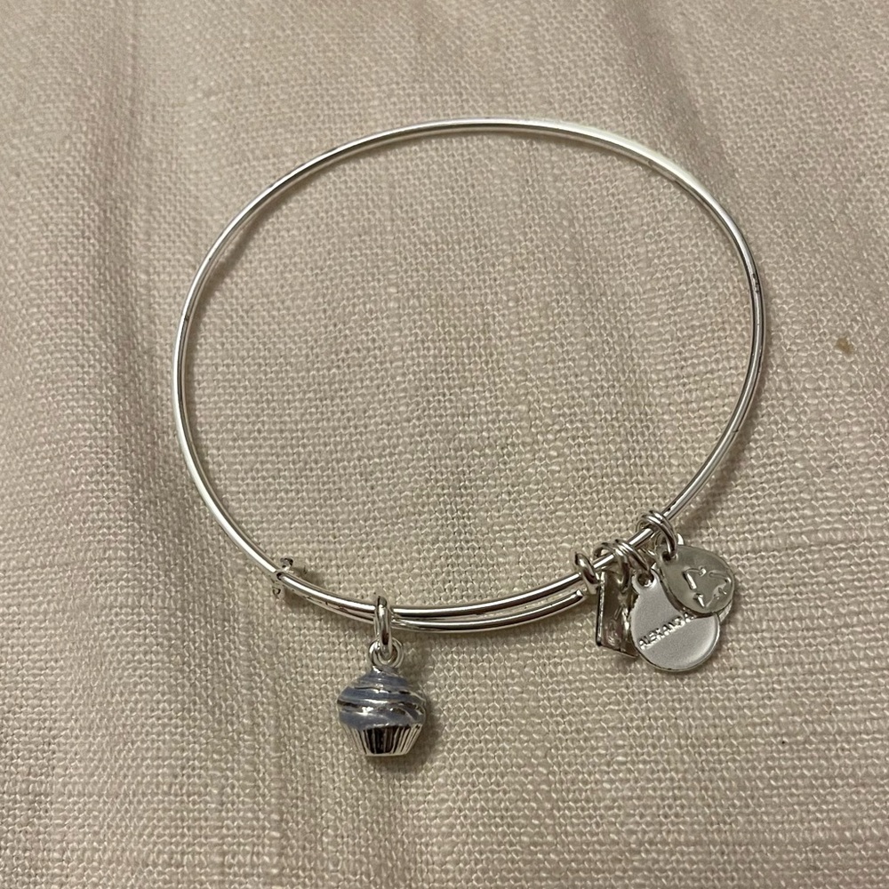 Retired!!!! Alex + Ani cupcake (with light blue/purple frosting) bracelet.